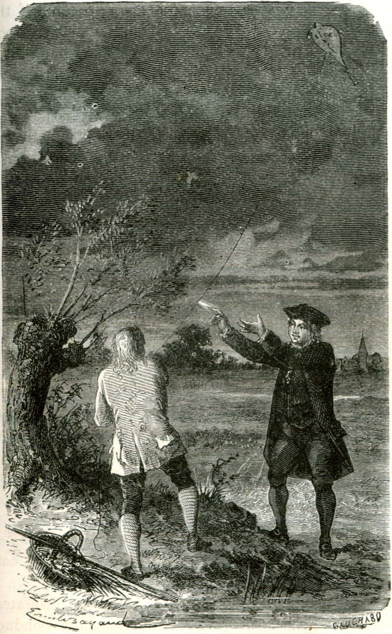 Illustration for article titled Exactly 261 Years Ago, Ben Franklin Flew a Kite in a Lightning Storm